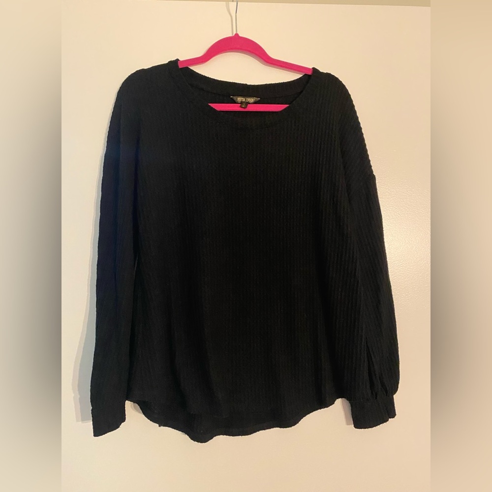 Peyton Jenson Black Long-Sleeve Top M